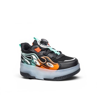 Süperstar Filet Patenli 030-1 Anorak Siyah Oranj