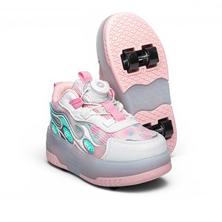 Süperstar Filet Patenli 030-2 Anorak Beyaz Pembe