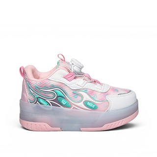 Süperstar Filet Patenli 030-2 Anorak Beyaz Pembe