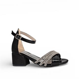 Verlass Filet Sandalet 707 Tokalı Siyah