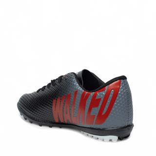 Walked Erkek 401 Halı Saha Siyah Beyaz Kırmızı