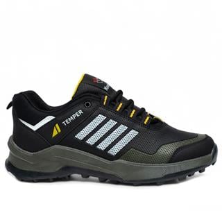 Wanderfull Erkek Trekking 4187 Cilt Siyah Haki Sarı