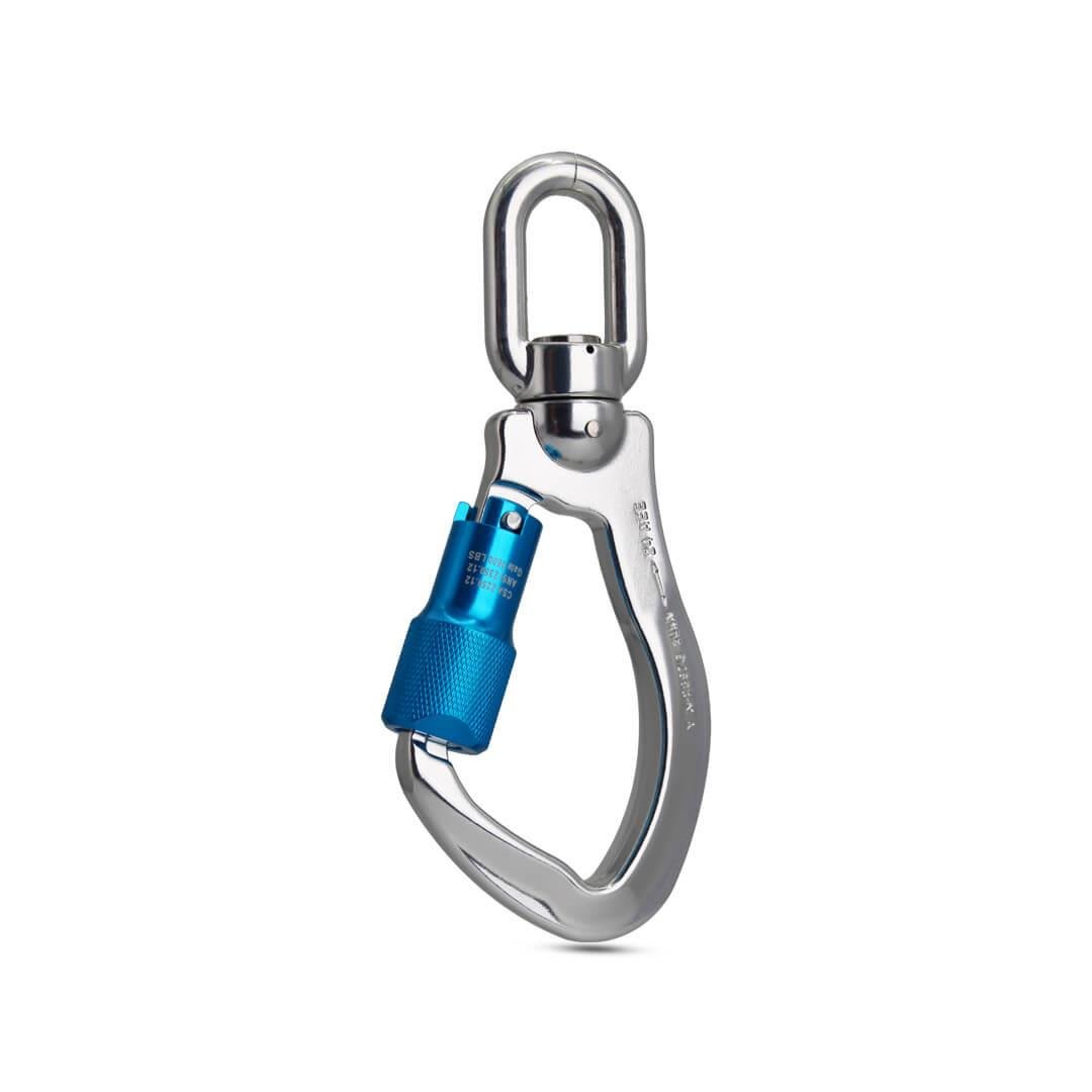 YOKE Fırdöndülü Alüminyum Karabina – Mavi kilit N-2857G