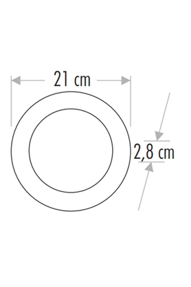 Cata CT-5235B 18w Sıva Üstü Siyah Yuvarlak Led Panel 6500K Beyaz