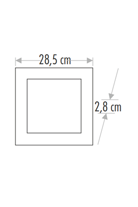 Cata CT-5274B 30w Alüminyum Kare Sıva Üstü Led Panel 6400K Beyaz