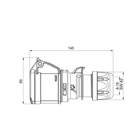 Mete 5X16A. IP44 Uzatma Prizi 3P+N+E