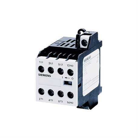 Siemens 3TG1001-0BB4 Mini Kontaktör (Dc); Vida Montajlı; 24V Dc; 4Kw; 8.4A; 3No+1Nc