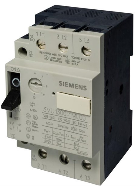 Siemens 3VU1300-1ML00 Motor Koruma Şalteri 6-10A