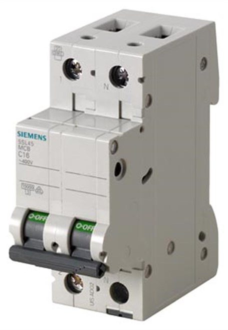 Siemens 5SL4520-7 20A; 1+N; 70mm Otomat; Anahtarlı Otomatik Sigorta; 10kA; C Tipi; Yavaş Karakterli