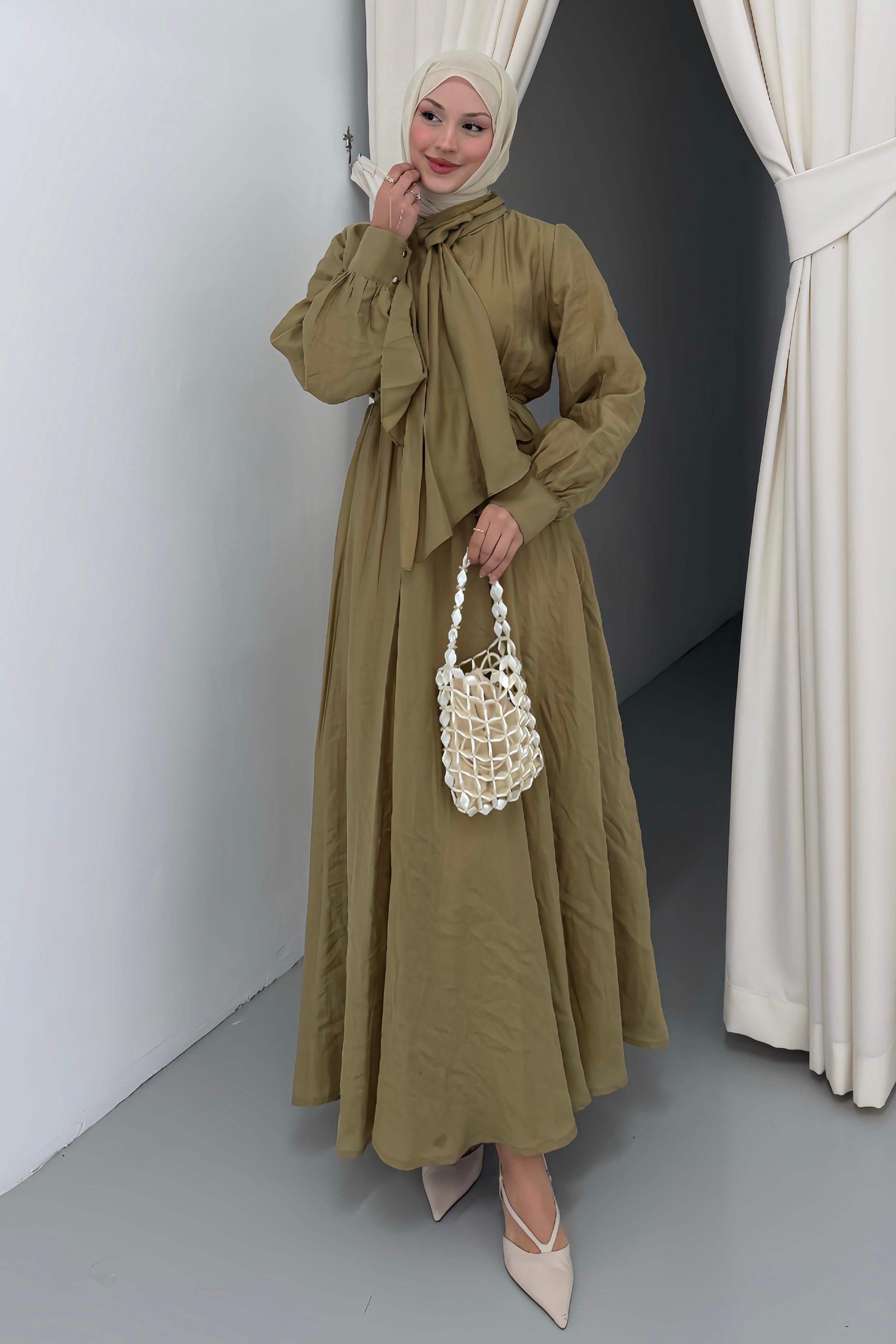 Lumira Tensel Elbise Olive