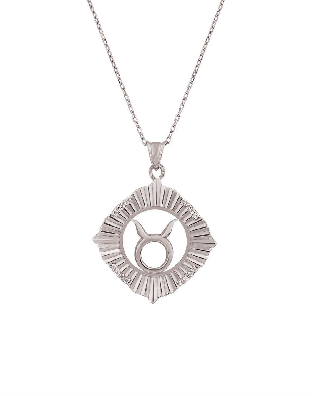 Sterling Silver Taurus Necklace - South India Jewels