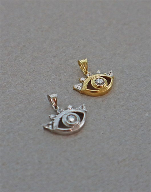 Özel Tasarım 0,50 Micron Plated Devil Eye Necklace