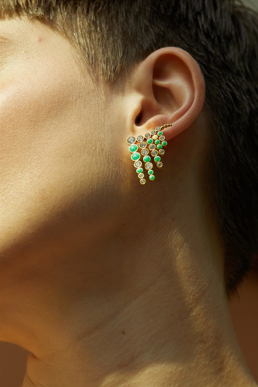 Özel Tasarım Anna Grape Earring 