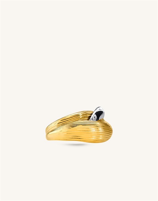 Özel Tasarım Silver & Gold Love Knot Ring