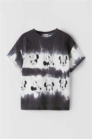 Minnie Mouse Batik Baskılı Tişört