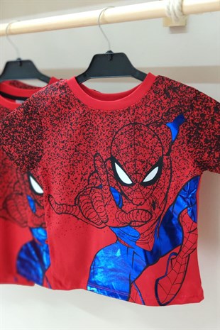 Varak Detaylı Spiderman Tişört