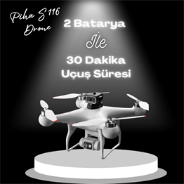 S116 MAX DRONE Beyaz Fırçasız Motor 2 Batarya ile 30 Dakika Uçuş 1080P HD Çift Kamera Engelden Kaçınma