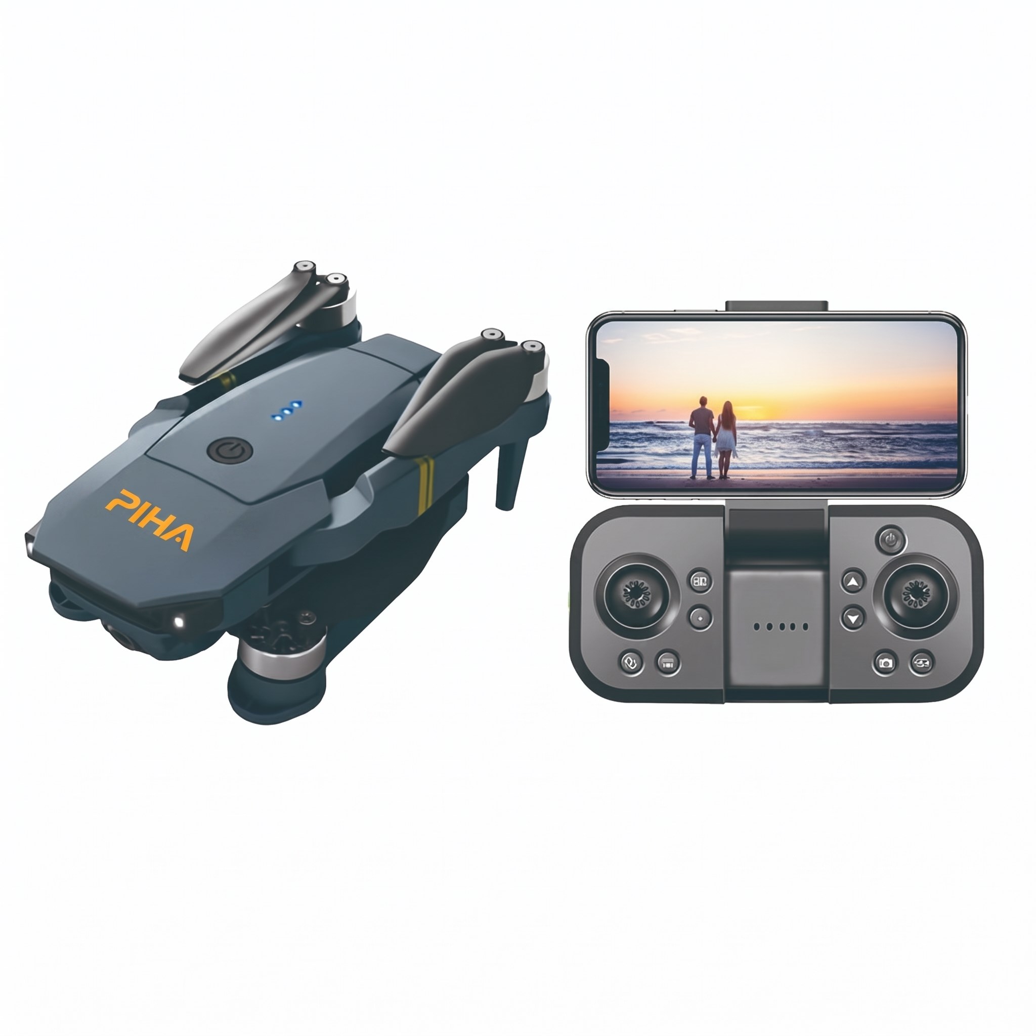 Piha E58 DRONE yeni FIRÇASIZ MOTOR 2BATARYA İLE 30DAKİKA UÇUŞ SÜRESİ Hd 720p Çift Kameralı Taşıma Çantalı