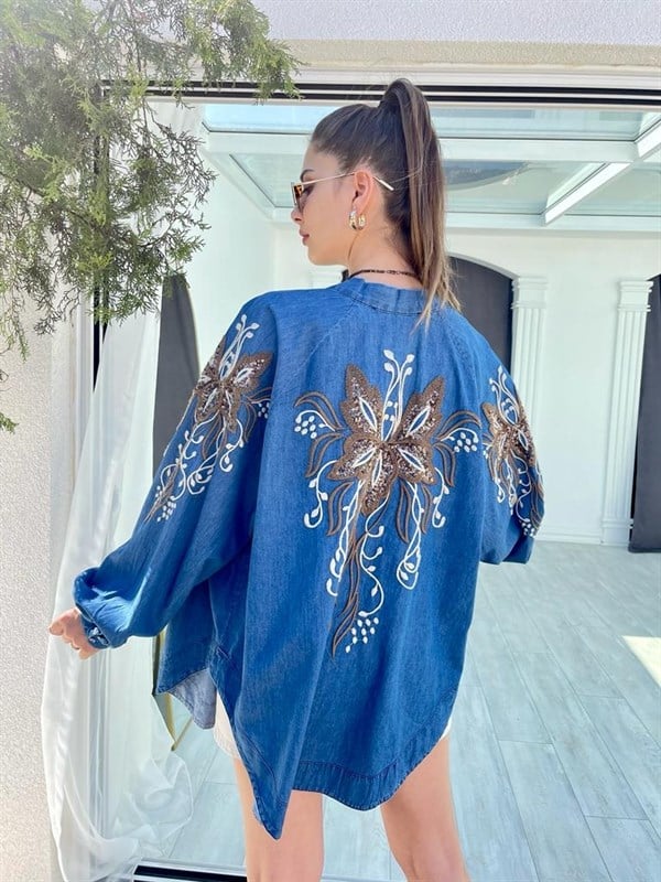 Denim kimono clearance