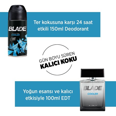 Blade Erkek Parfüm seti 100ml Edt + 150ml Deodorant Cooler | Netegir.com