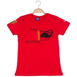 Jandarma Havacılık-Cesaret,Fedakarlık Unisex Kırmızı Tshirt
