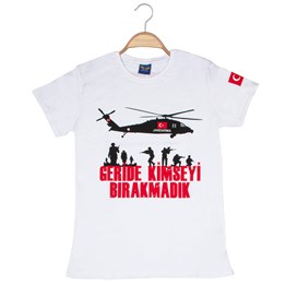 Jandarma Havacılık-Geride Kimseyi Bırakmadık Unisex Beyaz Tshirt