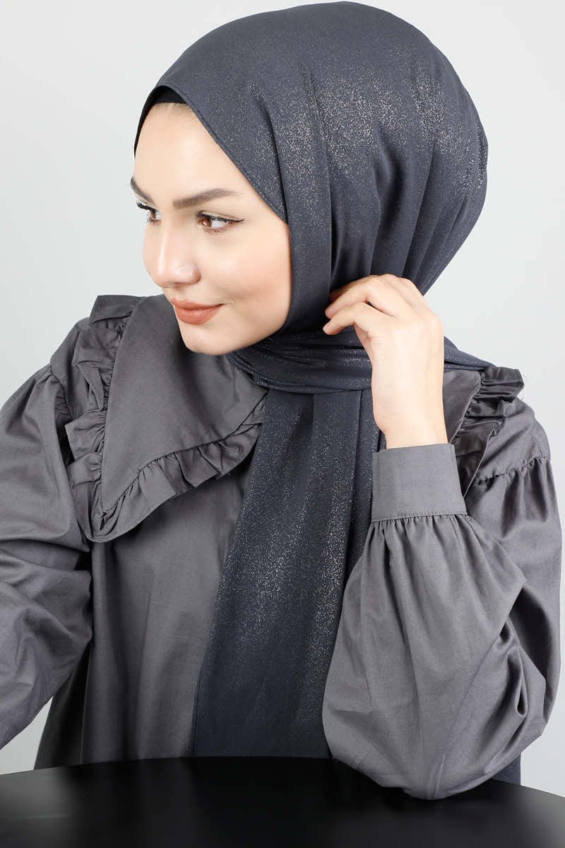4213 Simli Koyu Gri Şal