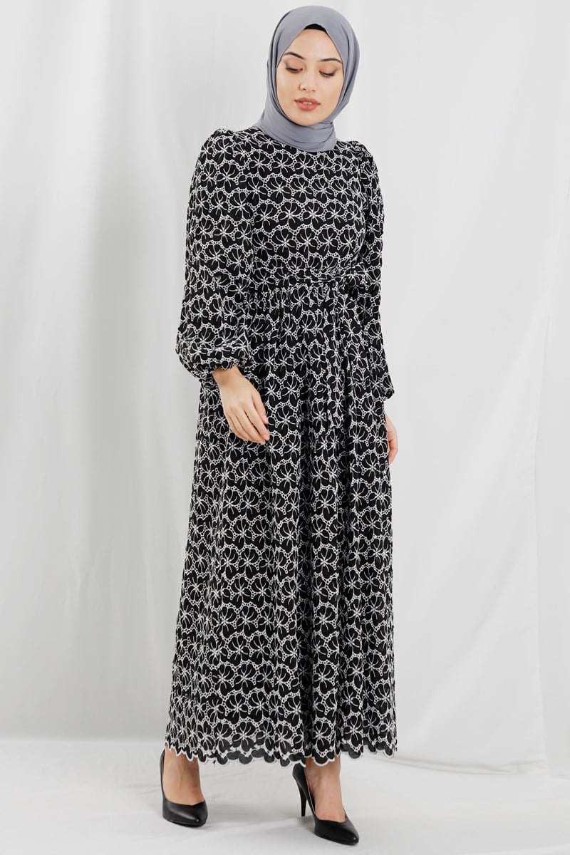 Brode Prenses Elbise Siyah