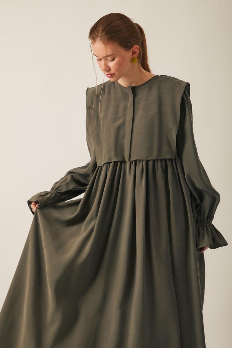 Deren Modal Elbise Haki