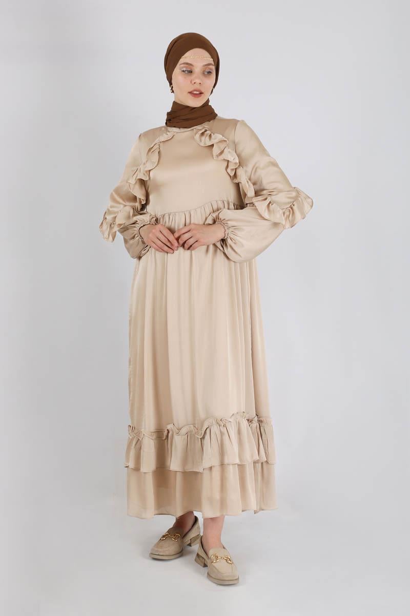 Faba Abiye Elbise Krem