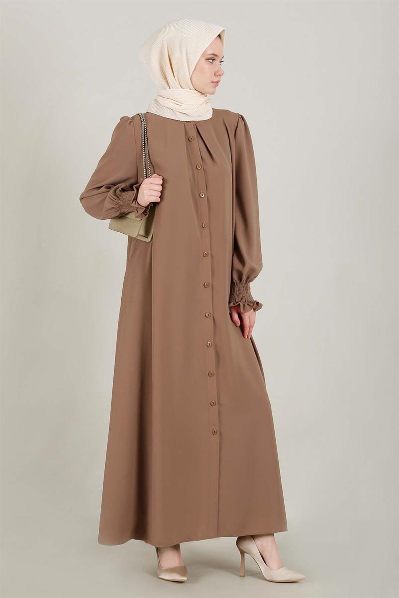 Klasik Elbise Ferace Camel