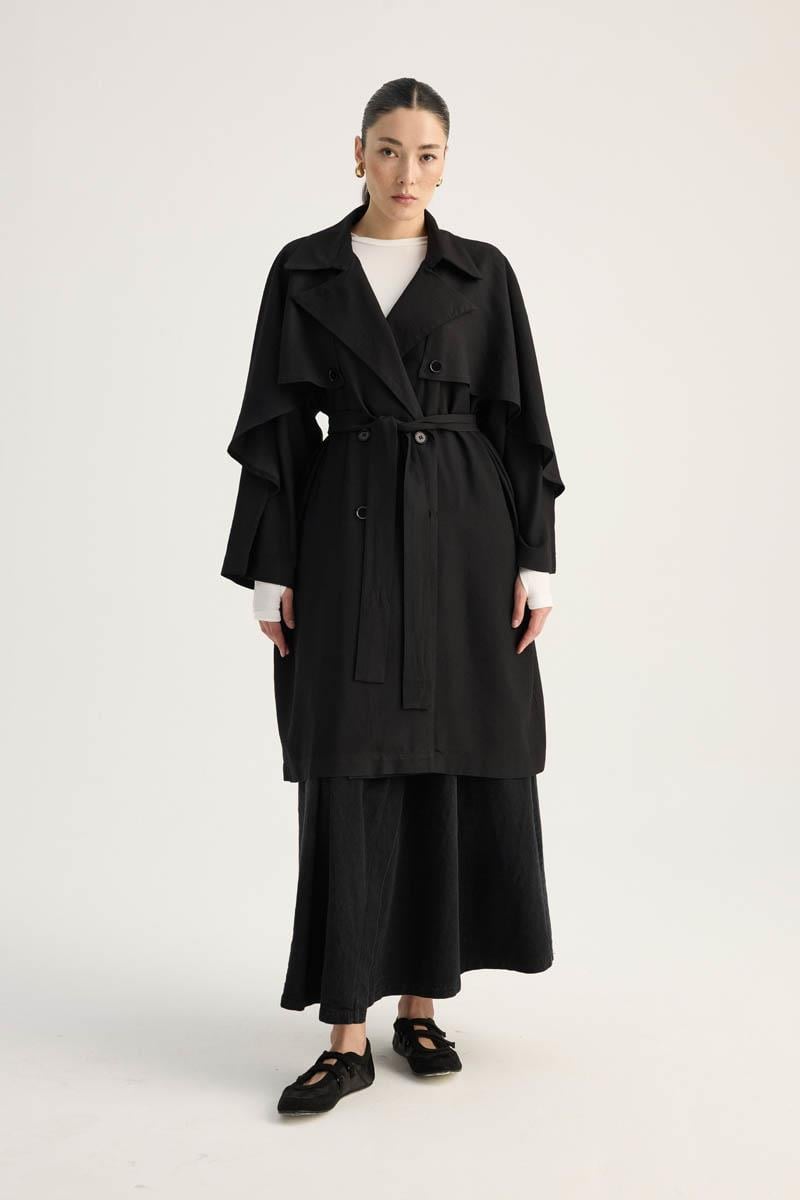 Laçin Trençkot Siyah