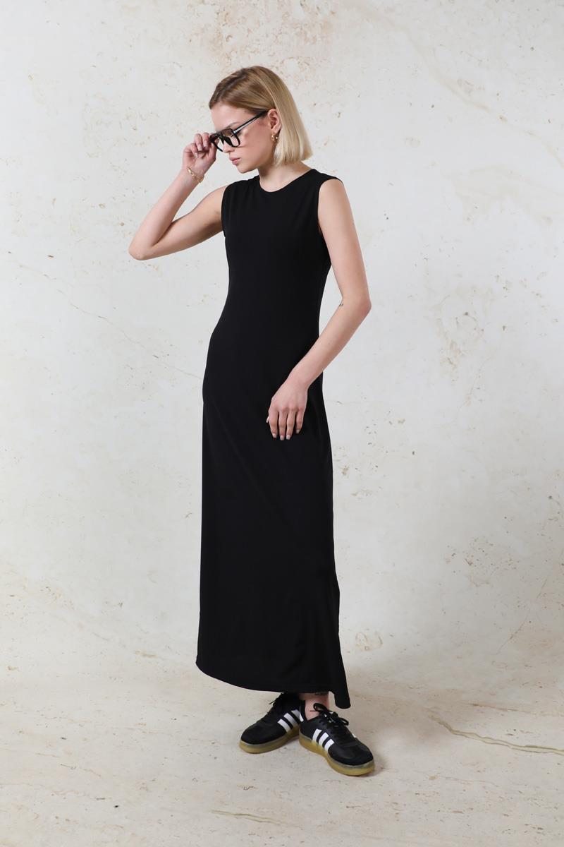 Likralı İç Elbise Siyah