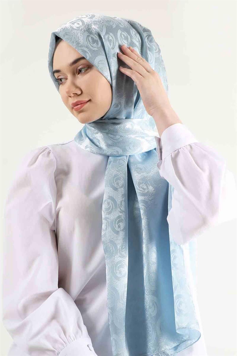 Monogram Şal Bebe Mavisi