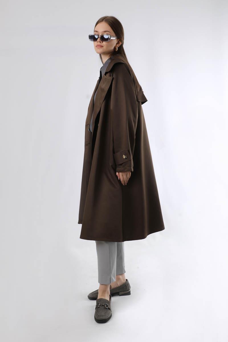Oversize Trençkot Kahve