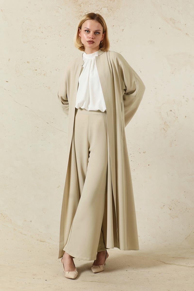 Pantolonlu Abaya Takım Taş