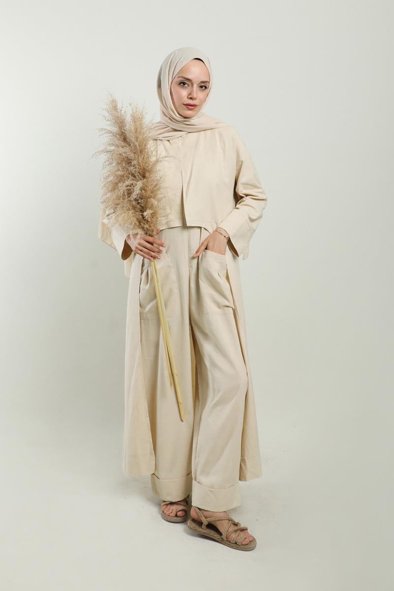 Tulumlu Abaya Takım Taş