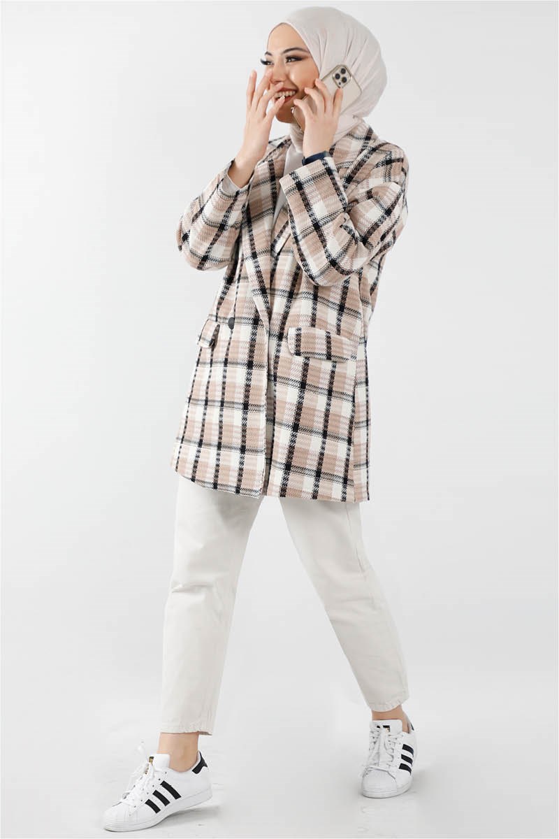 Tüvit Blazer Ceket Vizon