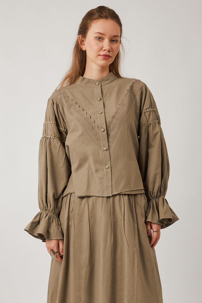  Duru Dantelli Gömlek Vizon