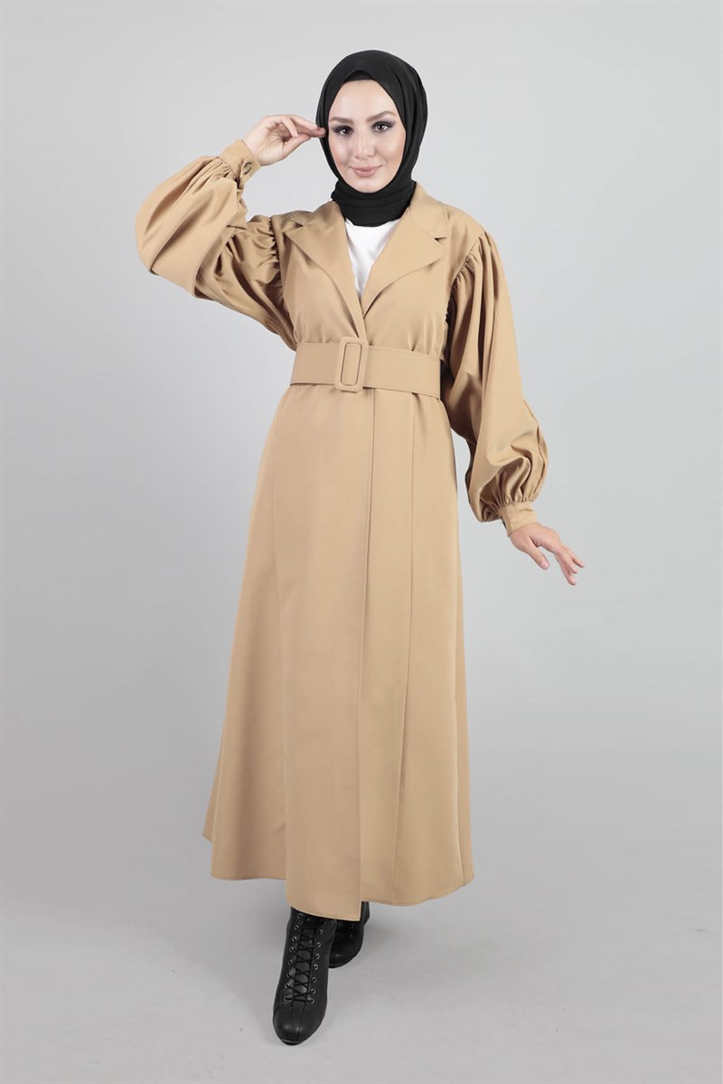 1026 Balon Kol Camel Trenç