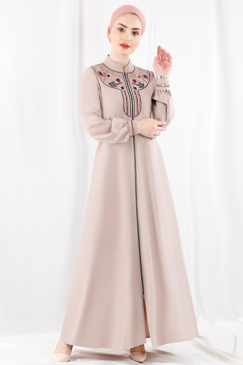 1279 Robası İşlemeli Vizon Ferace