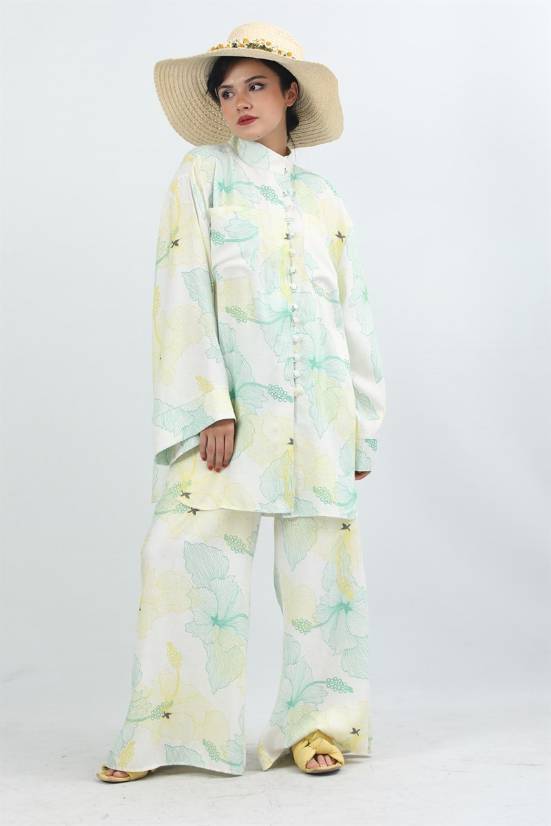 2 Piece Patterned Set Yellow