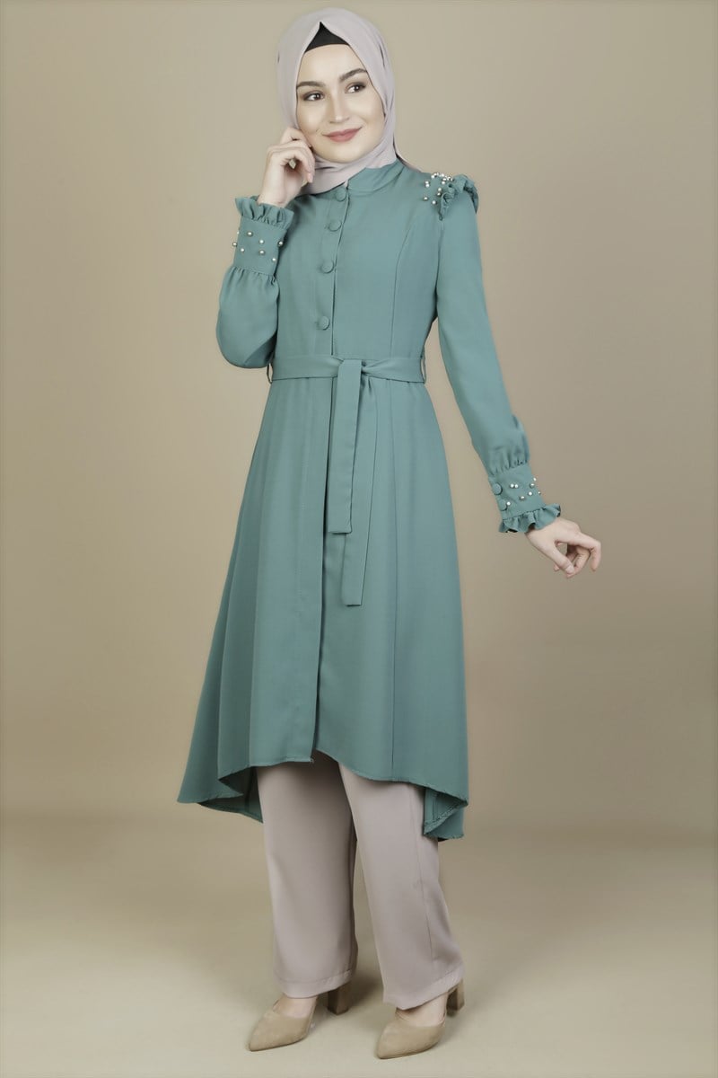 İncili Mint Tunik