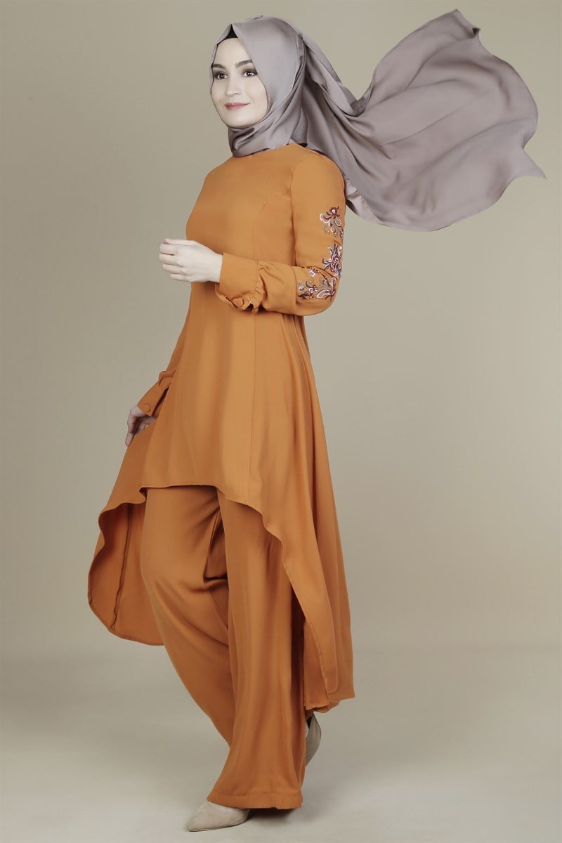 Kolları Nakışlı Oranj Takım