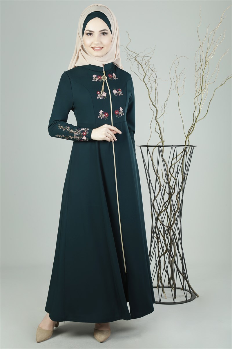 3235 Elfin Desenli Zümrüt Ferace