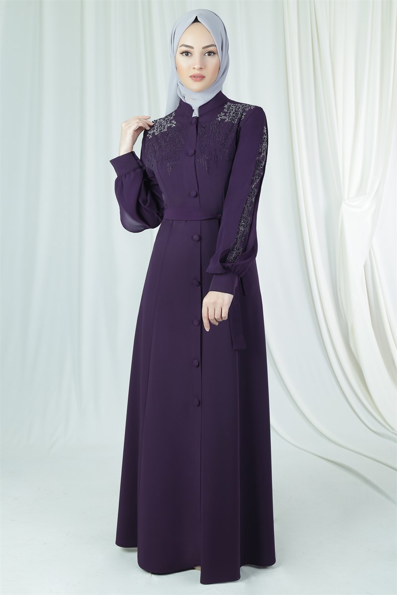 3245 Purple Sultan Abaya