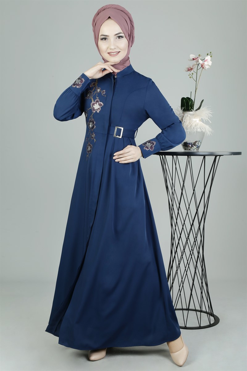 3246 Rose Desenli İndigo Ferace