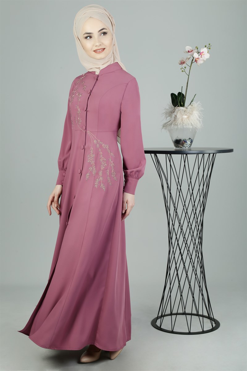 3253 Nakışlı Pudra Ferace