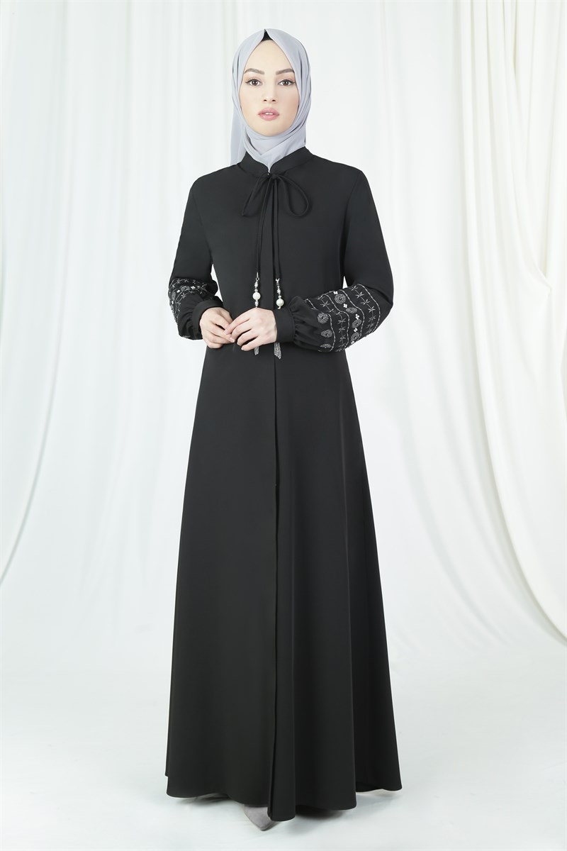 Pearl Black Abaya