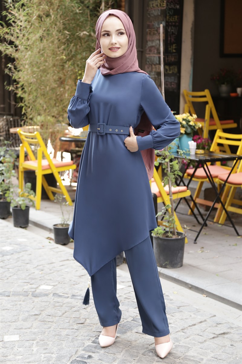 3309 Kemerli İndigo Takım